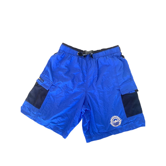 Speedo Curl Burke Swim Club Blue Cargo Swim Trunks Size Large - Picture 3 of 8